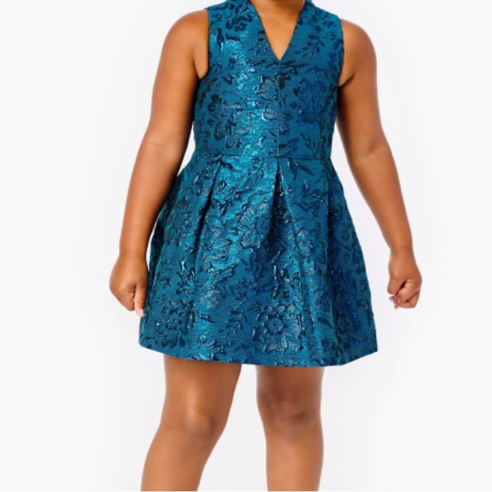🩵 NEW LILLY PULITZER Girls Tanlee Dress - Teal